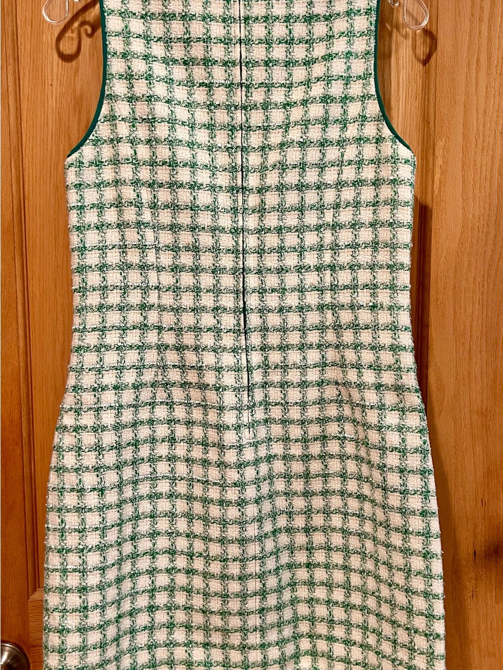 Lilly Pulitzer Green & White Tweed Sleeveless Shift Dress - Picture 3 of 4